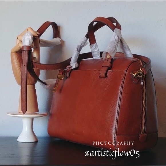 NEW!! Fossil Rachel Satchel in Brown Leather - Picture 6 of 6
